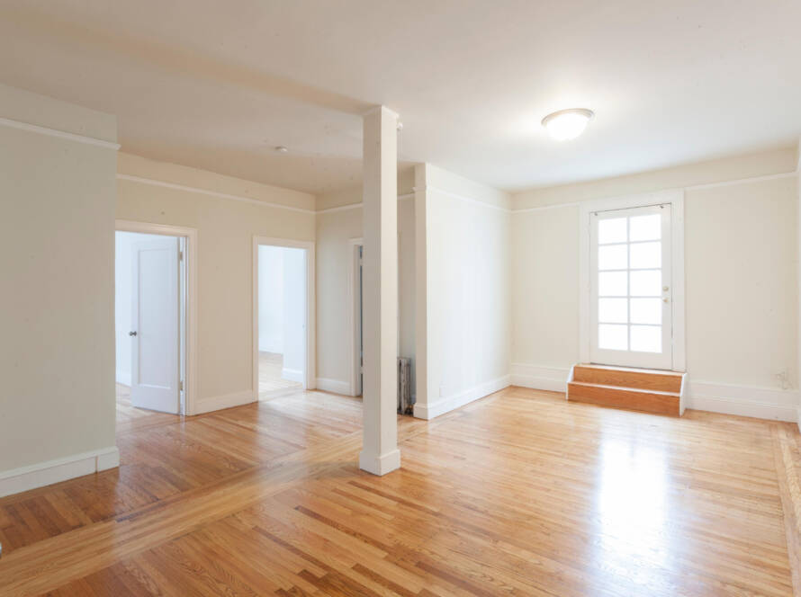 Empty room showcasing clean hardwood flooring